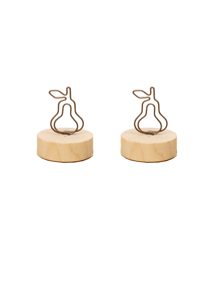 Memo Holder | Memo Clip | Gourd Memo Clip Holders (Wooden-base | Dia.45mm×Height (45-50)mm)