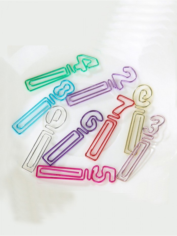 Number Paper Clips | Numeric Paper Clips | Creative Bookmarks (1 dozen/lot)