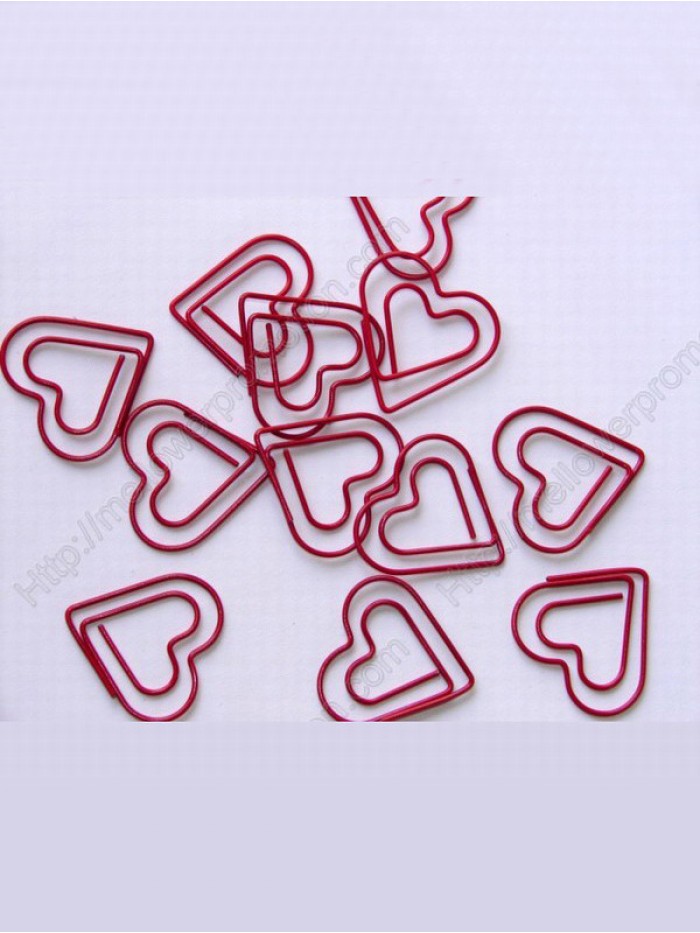 Romantic Red Heart Shape Paper Clips Romantic Red Paperclip Funny Paper  Clip Japan Paper Clip Unique Paper Clip Shape Bookmark Clip 